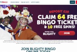 Blighty - deposit £10, claim 64 tickets