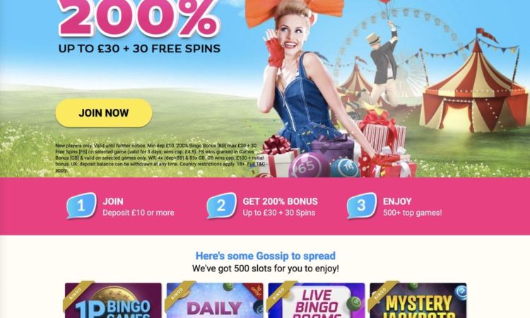 Get 200% from Gossip Bingo