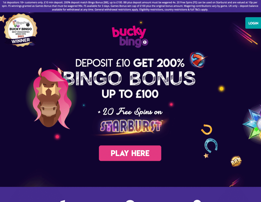 Bucky Bingo is a white label based on the DragonFish platform